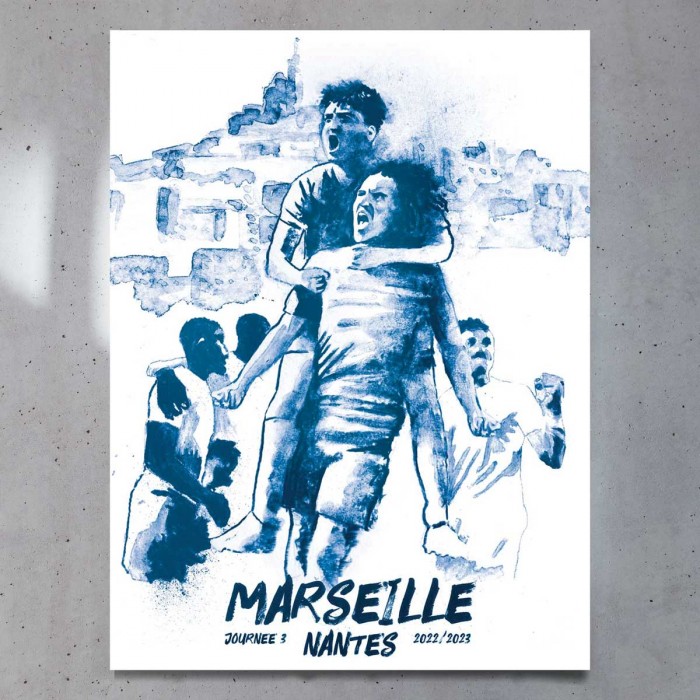 Affiche officielle OM - Tarot Marseillais