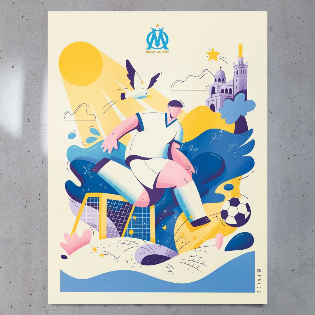 Affiche • OM  Oaï of life poster OM Olympique de Marseille